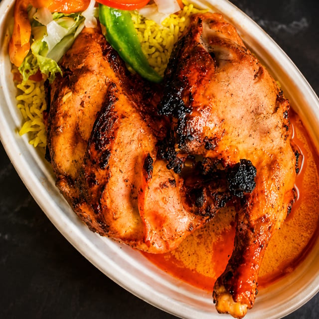 Rotisserie Style Tandoor Chicken.
