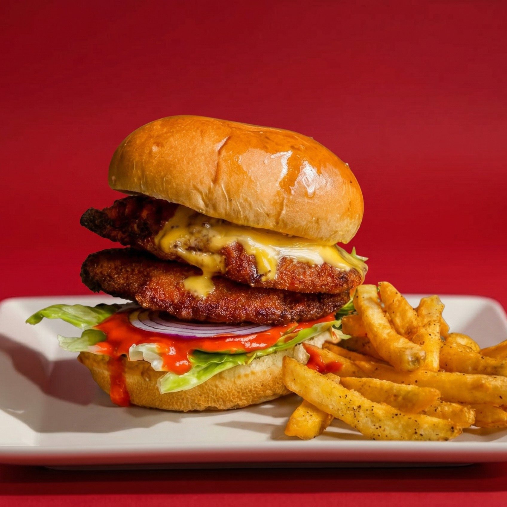 Butter Chicken Crunch Burger.